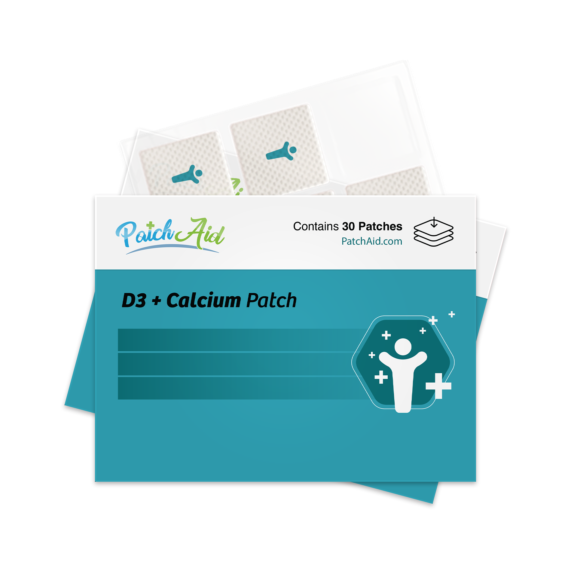 Patch Aid Vitamin D3 with Calcium Topical Patch - 30 Daily Patches