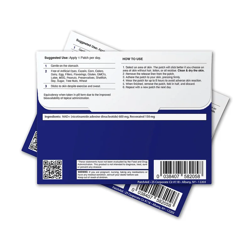 Patch Aid NAD Plus Topical Patch - 30 Daily Patches